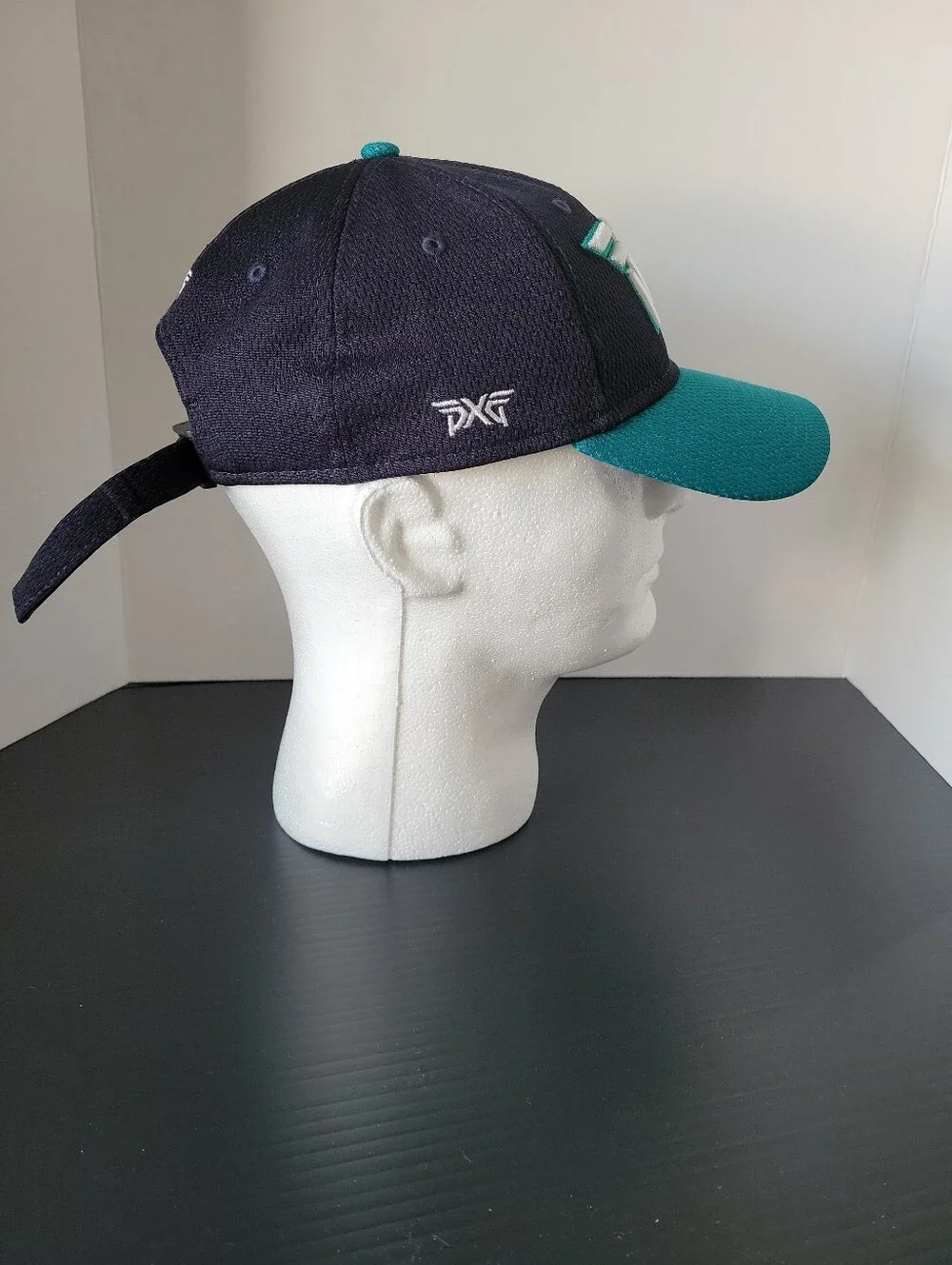 PXG New Era Golf Hat Teal Navy White Adjustable Strapback Embroidered Logo